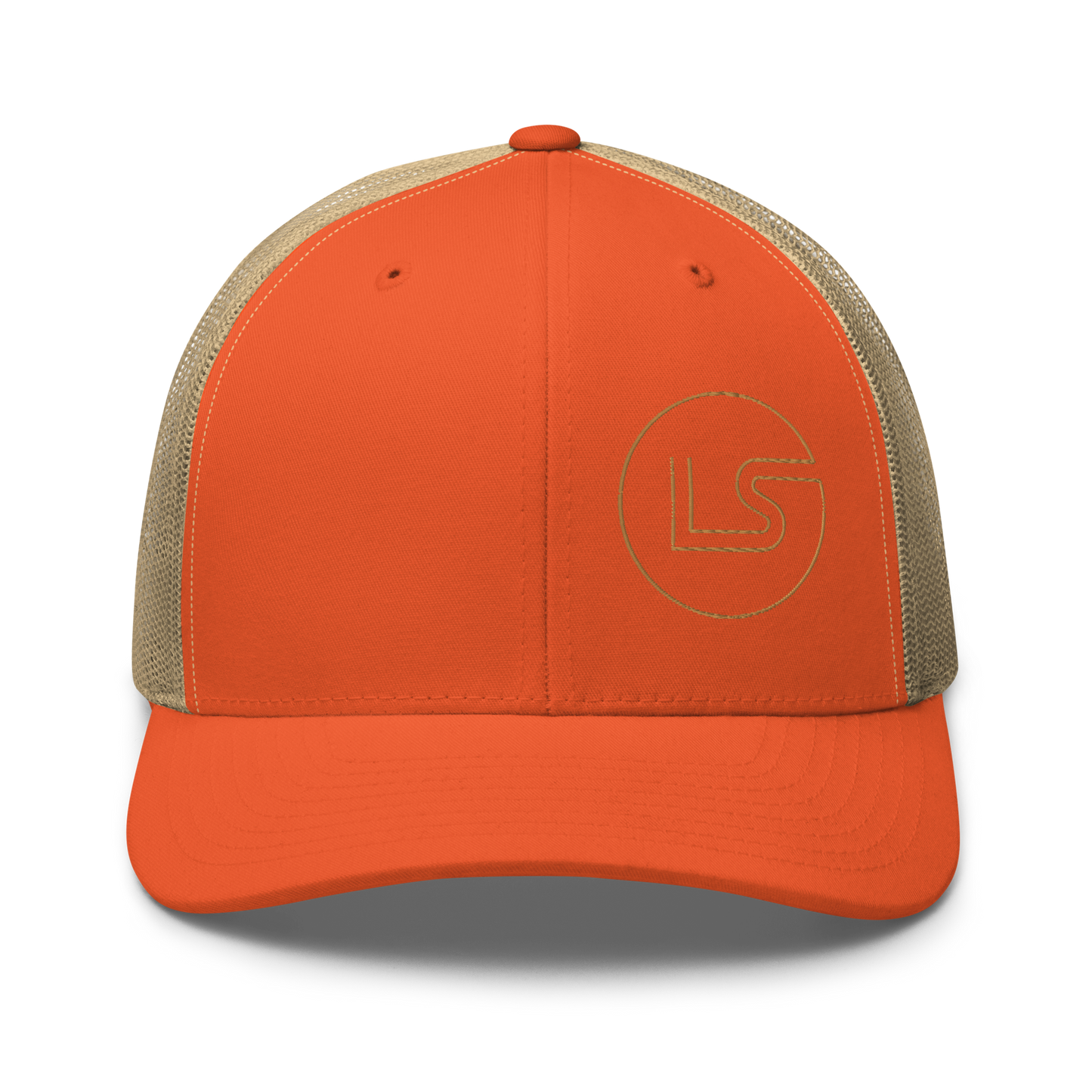 Leopard Step Trucker Cap Bass Orange/Dusty Tan