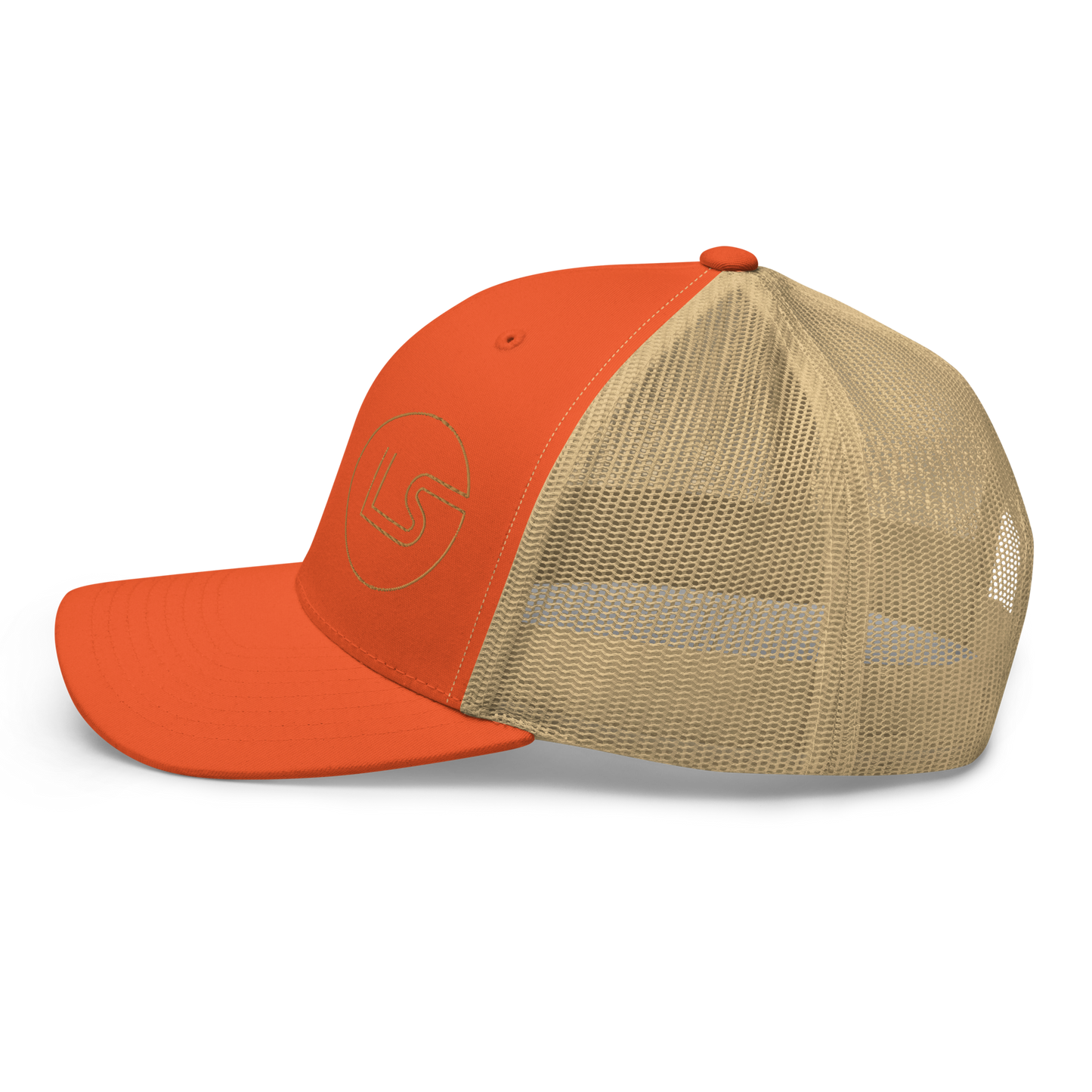 Leopard Step Trucker Cap Bass Orange/Dusty Tan