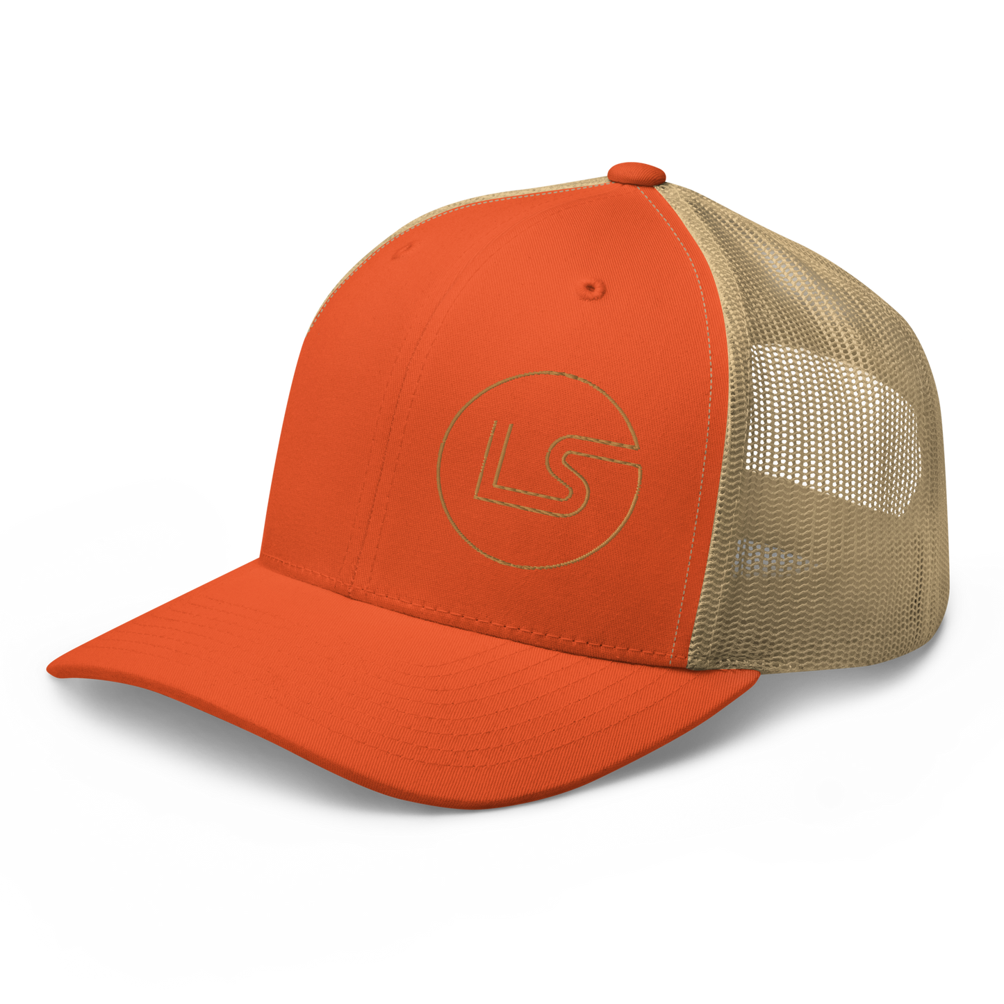 Leopard Step Trucker Cap Bass Orange/Dusty Tan