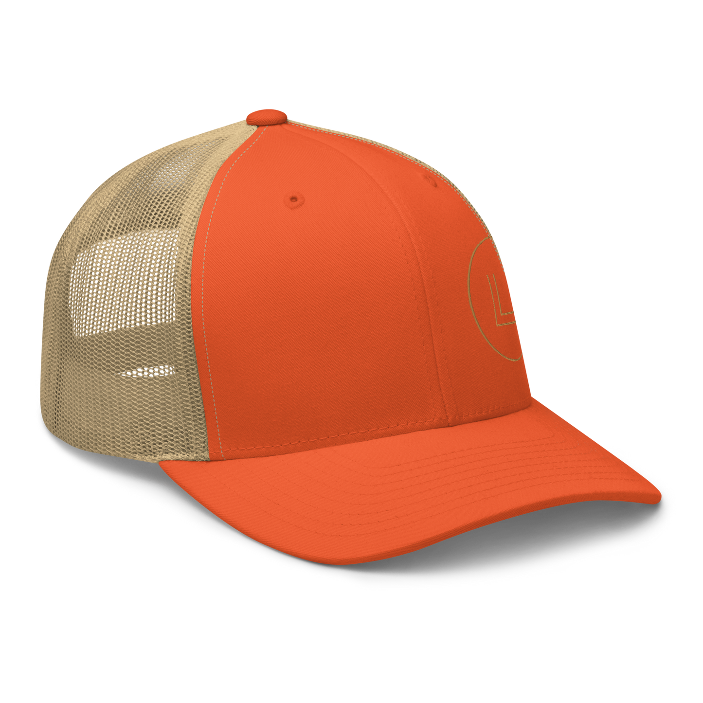 Leopard Step Trucker Cap Bass Orange/Dusty Tan