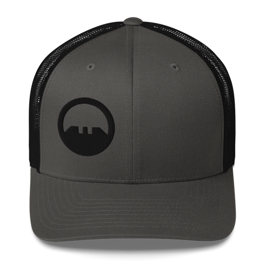 PSS/GFW/Gabe White Training Trucker Cap Charcoal and Black/Black Logo